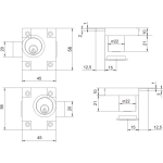 ZAMEK MEBLOWY ZMB-2 NIKLOWANY PRAWY