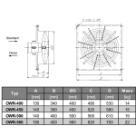 WENTYLATOR OWR-400 1F