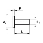 NIT ALUMINIOWY PEŁNY Z ŁBEM WALCOWYM 6.0*22 MM