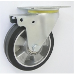 KOŁO ALUMINIUM-GUMA 160MM OBUDOWA SKRĘTNA WZMOCNIONA A42GW