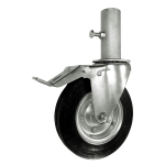 KOŁO METAL-GUMA 200MM DO RUSZTOWANIA Z RURĄ+HAMULEC ZR65NWH