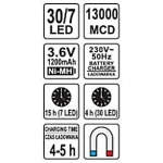 LAMPA WARSZTATOWA 30+7 LED