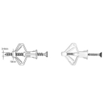 KOŁEK ROZPOROWY DO PUSTYCH PRZESTRZENI 8*40MM NYLON