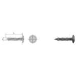 WKRĘT Z ŁBEM PODKŁADKOWYM FOSFATYZOWANY 4.2*32MM KG