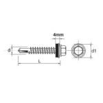 WKRĘT SAMOWIERTNY IMPAX Z EPDM OCYNKOWANY 6.3*25MM #6MM