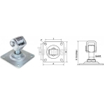 ZAWIAS PRZYKRĘCANY M20 H5/10CM POD.10*10CM 143