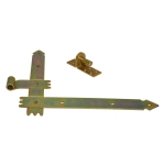 ZAWIAS DRZWIOWY KĄTOWY OCYNKOWANY 250MM 2 SZTUKI