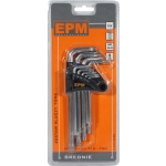 KOMPLET KLUCZY TORX TYP L T10-T50 9SZT. ŚREDNIE