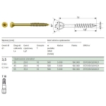 WKRĘT DO PODŁÓG/DESEK OCYNK ŻÓŁTY TX 3.5*45MM SPAX