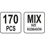 WKRĘTY /PODKŁADKI DO KAROSERII MIX 170SZT