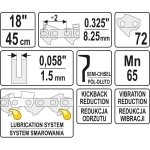 ŁAŃCUCH TNĄCY DO PILARKI 18'' .325 1.5MM 72Z