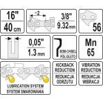 ŁAŃCUCH TNĄCY DO PILARKI 16'' 3/8'  1.3MM 56Z
