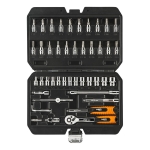 ZESTAW KLUCZY NASADOWYCH 1/4'' 46 CZĘŚCI