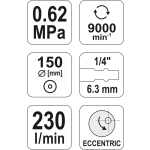 SZLIFIERKA PNEUMATYCZNA TARCZA 150MM