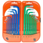 KOMPLET KLUCZY TRZPIENIOWYCH HEX I TORX DŁUGIE 18 SZTUK