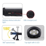 LATARKA 3W + 5 LED LAMPA WARSZTATOWA AKUMULATOROWA