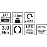 WKRĘTAK AKUMULATOROWY 3.6V 1.3 AH