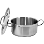 GARNEK NISKI Z POKRYWKĄ ZE STALI NIERDZEWNEJ 24*11CM 5L