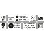 SZLIFIERKA DO GŁADZI 710W NA WYSIĘGNIKU