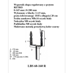 PODSTAWA SŁUPA REGULOWANA 0-165MM NA PRĘT RETRO