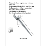 PODSTAWA SŁUPA WBIJANA REGULOWANA 0-165*700 MM