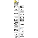 LAMPA WARSZTATOWA SMD 3.5W +3W LED