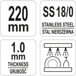 SZPATUŁA CUKIERNICZA WĄSKA 120/225MM
