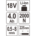 PISTOLET DO SILIKONU I KLEJU 18V 1*4,0AH ŁADOWARKA