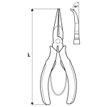 SZCZYPCE PRECYZYJNE WYDŁUŻONE WYGIĘTE 140MM