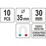 ZESTAW HACZYKÓW MAGNETYCZNYCH 10SZT.