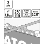 PILNIK OKRĄGŁY DO ŁAŃCUCHÓW 4.8MM 3 SZT.