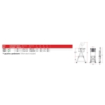 DRABINA/PODEST ROBOCZY PLS5 130/238CM 5 STOPNI