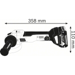 SZLIFIERKA KĄTOWA AKUMULATOROWA 125MM GWS 18-10 C 2*5.0AH