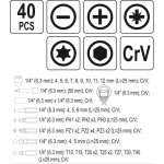 ZESTAW KOŃCÓWEK ŚRUBOKRĘTOWYCH I NASADEK 40 SZT.