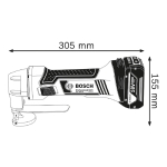 NOŻYCE AKUMULATOROWE DO BLACHY GSC 18V-16 0*AH BOX
