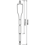 WIERTŁO ŁOPATKOWE SELF CUT LONG 8*400MM