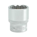 NASADKA KRÓTKA 12-KĄTNA CHROMOWANA 1/2'' 27MM