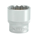 NASADKA KRÓTKA 12-KĄTNA CHROMOWANA 1/2'' 30MM
