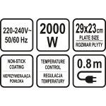 GRILL ELEKTRYCZNY 2200W