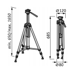 STATYW LASERA LKS 65-170 F 1/4''
