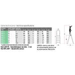 DRABINA LADY9, ALUMINIOWA PROFESJONALNA 9 STOPNI