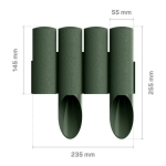 PALISADA OGRODOWA  STANDARD14,5CM*2,3MB ZIELONA