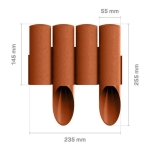 PALISADA OGRODOWA  STANDARD14,5CM*2,3MB CEGLASTA