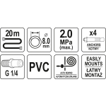 PRZEWÓD PNEUMATYCZNY NA ZWIJAKU AUTOMATYCZNYM 8MM 20M