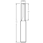 FREZ PROSTY 8MM 8*20MM 2 ROWKI