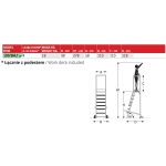 DRABINA/PODEST ROBOCZY PLS6.7 159/266CM 6 STOPNI