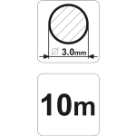 ŻYŁKA TNĄCA OKRĄGŁA 3,0MMX10M FLO