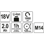 SZLIFIERKA KĄTOWA 18V