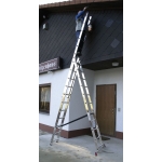 DRABINA ALUMINIOWA 3-ELEMENTOWA CORDA 3*11 SZCZEBLI