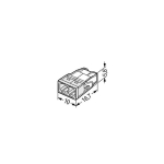 SZYBKOZŁĄCZKA WAGO 2273-202 2X0,5-2,5 MM2 BIAŁA 20 SZTUK